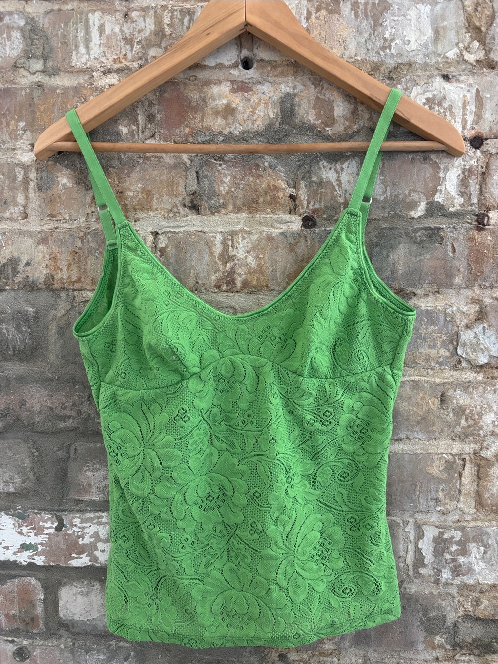 Araks Lace Camisole Tank Top in Bright Green